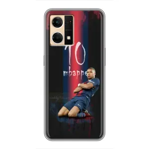 Чехол (TPU) с Футболистом на Oppo Reno7 4G (MBAPPE 10)