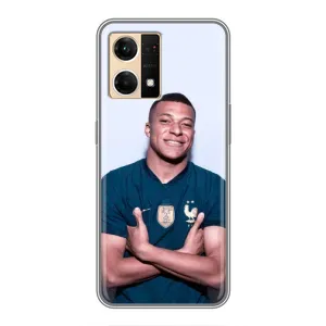 Чехол (TPU) с Футболистом на Oppo Reno7 4G (Мбаппешичка)