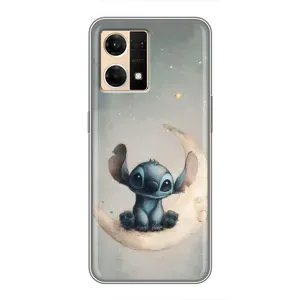 Чехол с рисунком Стич для OPPO Reno7 4G (Милый Стич)