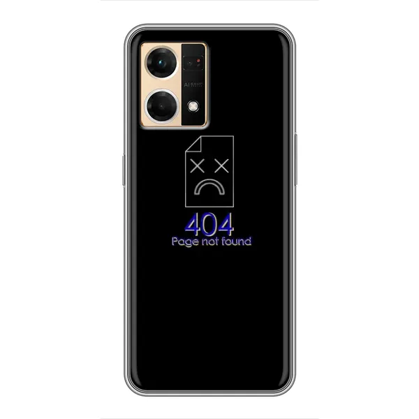 Чехол с рисунком «Ошибка 404» для OPPO Reno7 4G Чехол с рисунком «Ошибка 404» для OPPO Reno7 4G