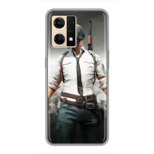 Чохол з картинкою "Герой Pubg" на Oppo Reno7 4G (Пабг)