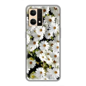 Чехол с ромашками на Oppo Reno7 4G (Рамка в ромашках)