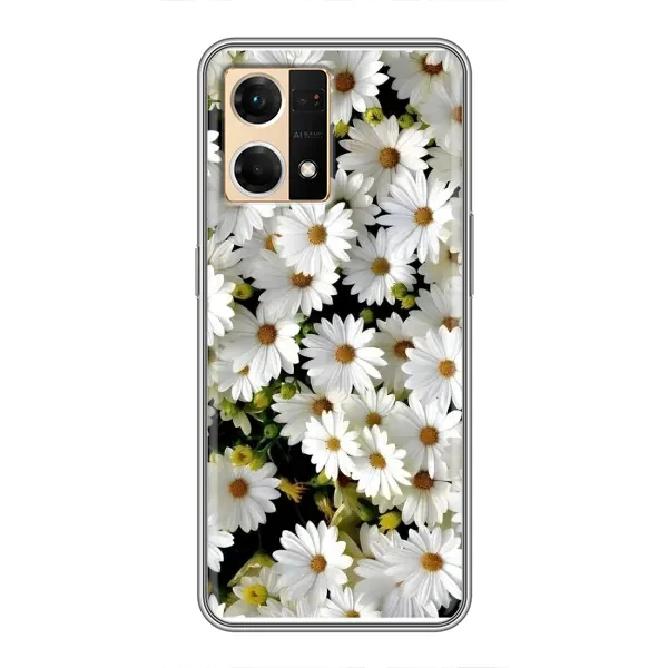 Чехол с рисунком «Рамка в ромашках» для OPPO Reno7 4G Чехол с рисунком «Рамка в ромашках» для OPPO Reno7 4G
