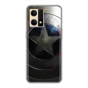 Чехол с Щитом Капитана Америки на Oppo Reno7 4G (Ретро Щит Капитана)