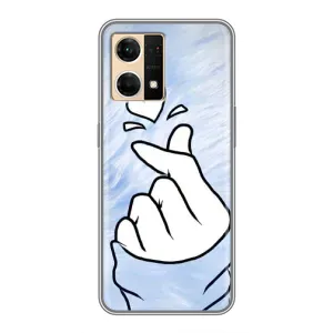 Чехол с рисунком «Сердечка знак» для OPPO Reno7 4G
