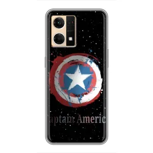 Чехол с Щитом Капитана Америки на Oppo Reno7 4G (Щит Капитана)