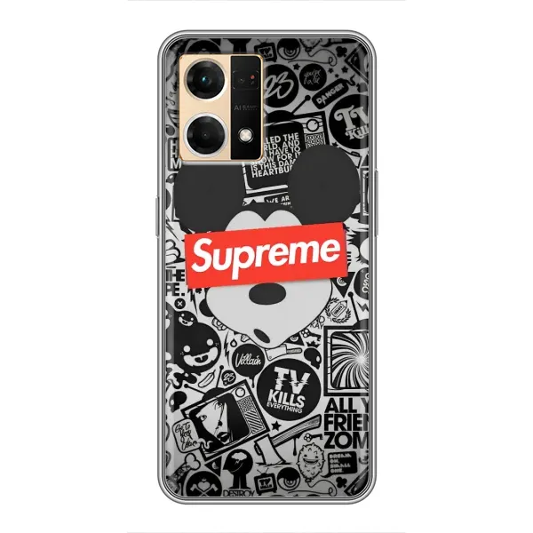 Чехол с рисунком «Supreme Маус» для OPPO Reno7 4G Чехол с рисунком «Supreme Маус» для OPPO Reno7 4G