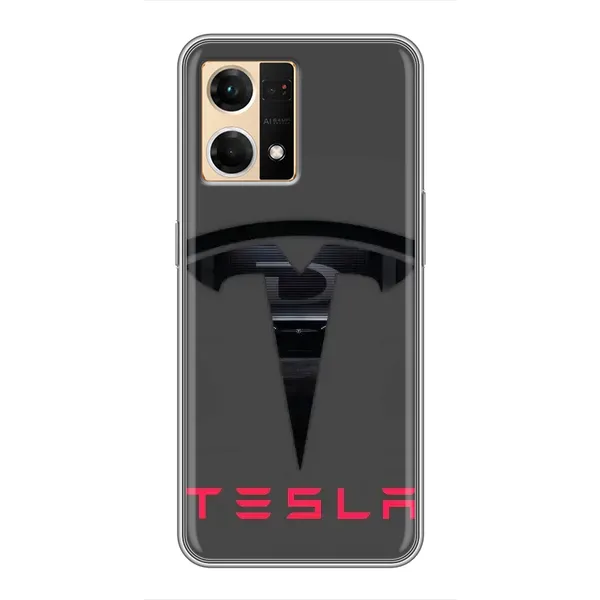 Чехол с рисунком «Logo TESLA» для OPPO Reno7 4G Чехол с рисунком «Logo TESLA» для OPPO Reno7 4G