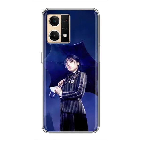 Чехол с рисунком «Уэнсдей с зонтом» для OPPO Reno7 4G Чехол с рисунком «Уэнсдей с зонтом» для OPPO Reno7 4G