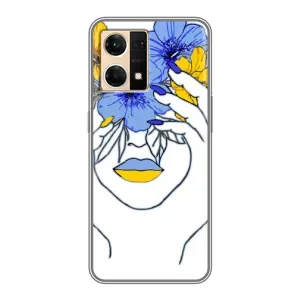 Чехол на Oppo Reno7 4G Украинский дизайн (Украинка на всю голову)