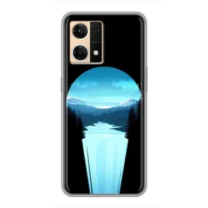 Літній Чохол на Oppo Reno7 4G (Синій Водоспад)