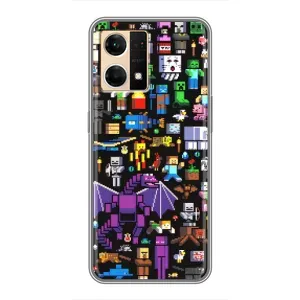 Чохол майнкрафт для Oppo Reno7 4G (Усі персонажі)