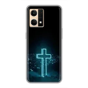 Чехлы для Оппо Рено 7 (4G) (Крест Иисуса) (Яркий Крест)