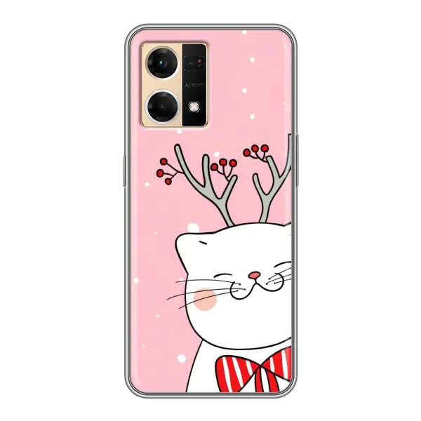 Чехол с рисунком «Зимний кот» для OPPO Reno7 4G Чехол с рисунком «Зимний кот» для OPPO Reno7 4G