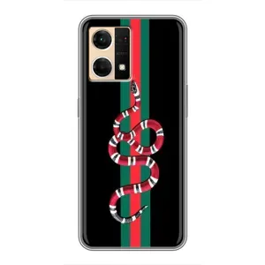 Чохли бренд ГУЧЧІ для Oppo Reno7 4G (Змій Гуччі)