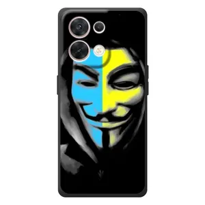 Чехол с Украинской символикой на ОПО Reno 8 5G (Анонимус патриот)