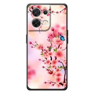 Чехол с принтом САКУРЫ на OPPO Reno 8 5G (Бабочки на сакуре)