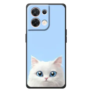 Чехол на тематику: Коты для OPPO Reno 8 5G (Белый кот)