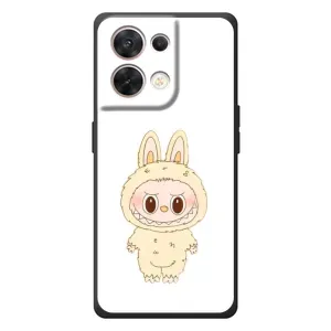 Чехол с принтом Лабубу для OPPO Reno 8 5G (Бежевый Лабубу)