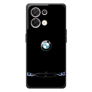 Силиконовый бампер с картинкой машины на OPPO Reno 8 5G (Черный BMW)