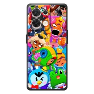 Силиконовый Чехол на OPPO Reno 8 5G с картинкой Brawl Stars (Brawl-Stars)
