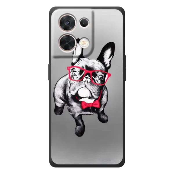 Чехол с рисунком «Бульдог в очках» для OPPO Reno 8 5G Чехол с рисунком «Бульдог в очках» для OPPO Reno 8 5G