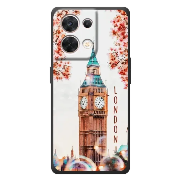 Чехол с рисунком «Часы Лондон» для OPPO Reno 8 5G Чехол с рисунком «Часы Лондон» для OPPO Reno 8 5G
