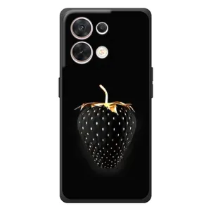 Чехол с изображением вкусной еды для OPPO Reno 8 5G (Чёрная клубника)