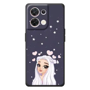 Чохол Стильні дівчата на OPPO Reno 8 5G (Дівчина та серця)