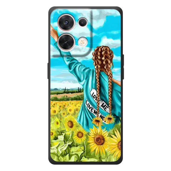 Чехол с рисунком «Девушка на поле» для OPPO Reno 8 5G Чехол с рисунком «Девушка на поле» для OPPO Reno 8 5G