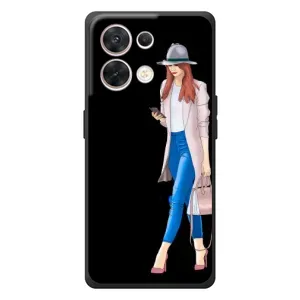 Чохол з картинкою Модні Дівчата OPPO Reno 8 5G (Дівчина з телефоном)