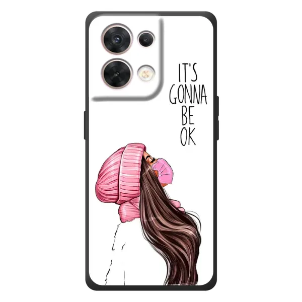 Чехол с рисунком «Девушка в маске» для OPPO Reno 8 5G Чехол с рисунком «Девушка в маске» для OPPO Reno 8 5G
