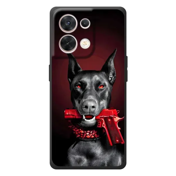 Чехол с рисунком «Доберман злой» для OPPO Reno 8 5G Чехол с рисунком «Доберман злой» для OPPO Reno 8 5G