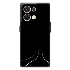 Чехол с картинками на черном фоне для OPPO Reno 8 5G (Дорога)