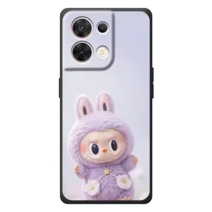Чехол с принтом Лабубу для OPPO Reno 8 5G (Фиолетовый Лабубу)
