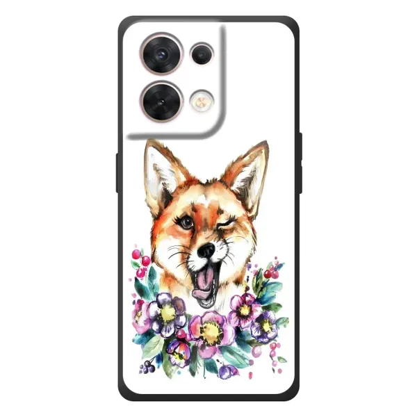 Чехол с рисунком «Хитрая лиса» для OPPO Reno 8 5G
