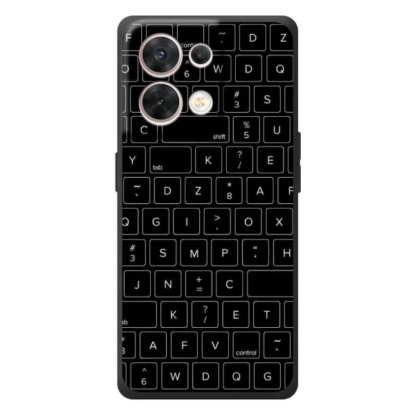 Чехол с рисунком «Клавиатура» для OPPO Reno 8 5G