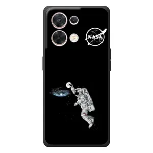 Силиконовый бампер с принтом "Наса" на OPPO Reno 8 5G (Космонавт баскетболист)