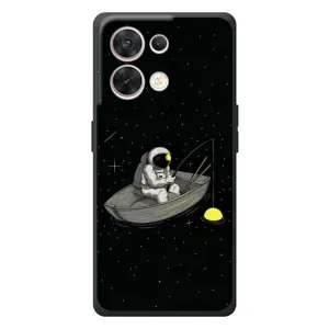 Силиконовый Чехол с принтом "Космонавты" на OPPO Reno 8 5G (Космонавт на рыбалке)