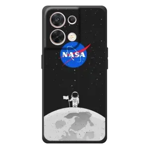 Силиконовый бампер с принтом "Наса" на OPPO Reno 8 5G (Космонавт NASA)
