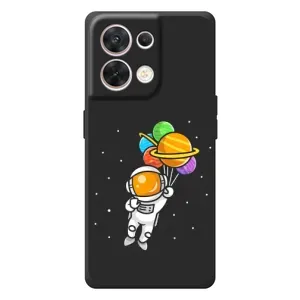 Силиконовый Чехол с принтом "Космонавты" на OPPO Reno 8 5G (Космонавт с шариками)