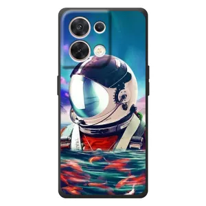 Силиконовый Чехол с принтом "Космонавты" на OPPO Reno 8 5G (Космонавт в воде)
