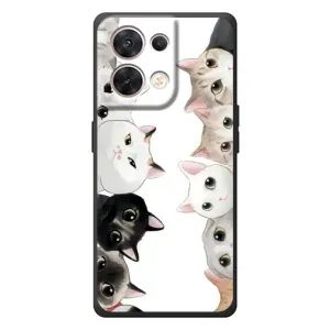 Силиконовый чехол с котиком для OPPO Reno 8 5G (Коты)