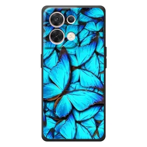 Силиконовый бампер с картинкой животных для OPPO Reno 8 5G (Крылья бабочек)