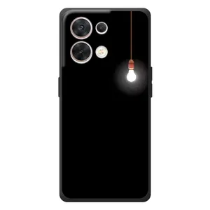 Чехол с картинками на черном фоне для OPPO Reno 8 5G (Лампочка)