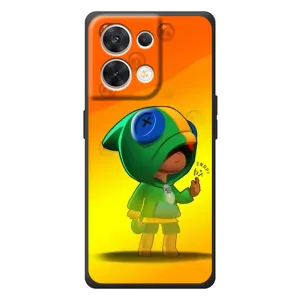 Чехол Бравл Старс для OPPO Reno 8 5G (LEON в кофте)