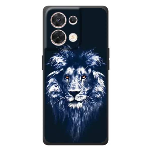 Чехол с рисунком «Лев - синий» для OPPO Reno 8 5G Чехол с рисунком «Лев - синий» для OPPO Reno 8 5G