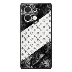 Чохол Стиль Louis Vuitton на OPPO Reno 8 5G (LV на білому)