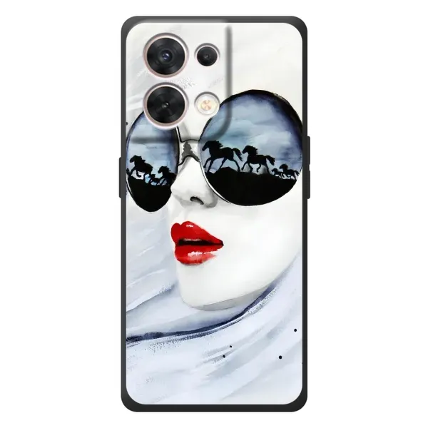 Чехол с рисунком «Любительница коней» для OPPO Reno 8 5G Чехол с рисунком «Любительница коней» для OPPO Reno 8 5G