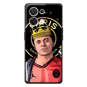 Чехол (TPU) с Футболистом на OPPO Reno 8 5G (Mbappe King)
